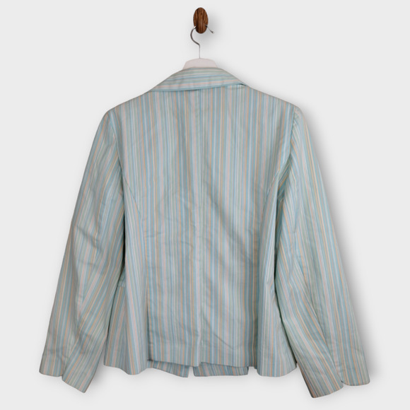 R.Q.T Blazer Women’s Size 12 Rainbowcore Single Button Jacket Shoulder Pads - Picture 2 of 4